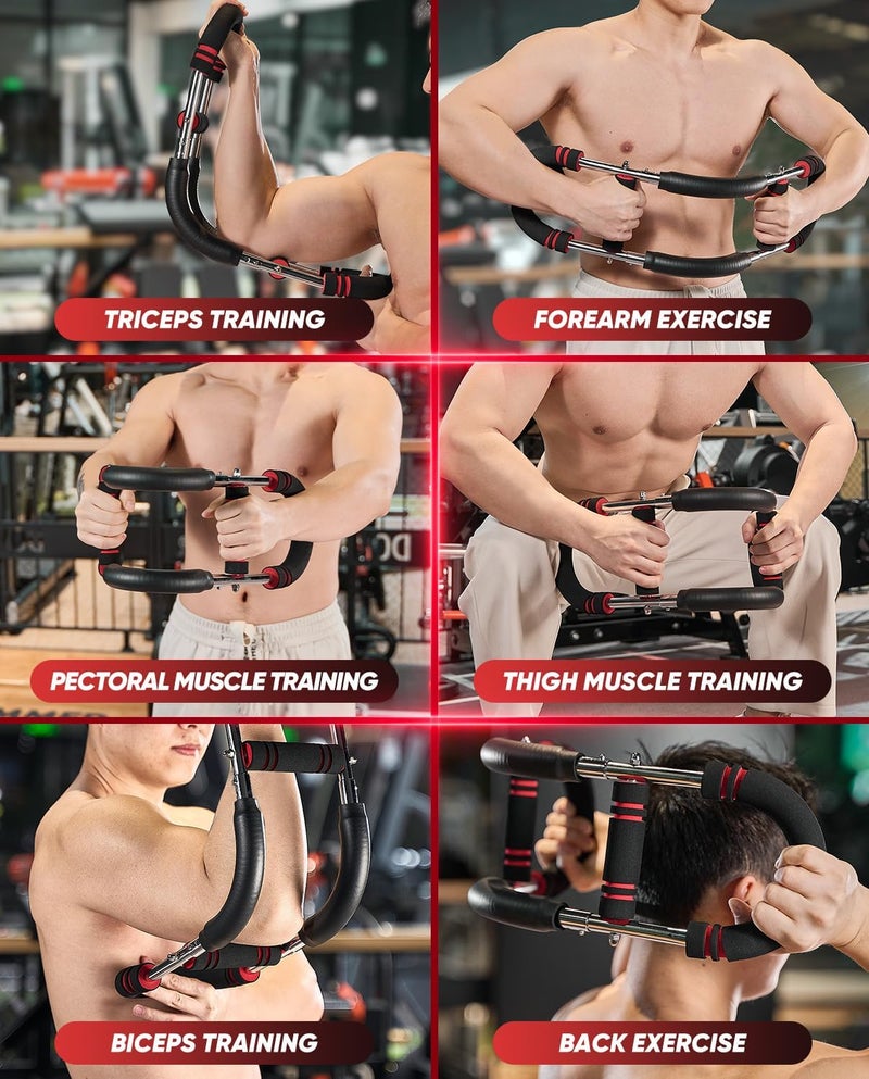 Saker 2026 New PowerTwist Arm Trainer, Adjustable Forearm Strengthener, Arm Exercise and Chest Workout Equipment for Home Gym, for Men, Ideas for Fitness Enthusiasts - Image 2